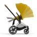 Cybex e-Priam Mustard Yellow Chrome brown frame Прогулочная Коляска