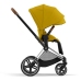 Cybex e-Priam Mustard Yellow Chrome brown frame Прогулочная Коляска