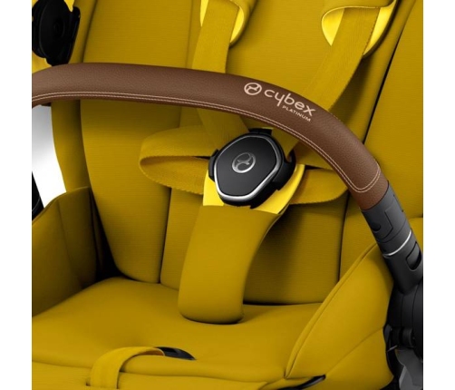 Cybex e-Priam Mustard Yellow Chrome brown frame Pastaigu Ratiņi