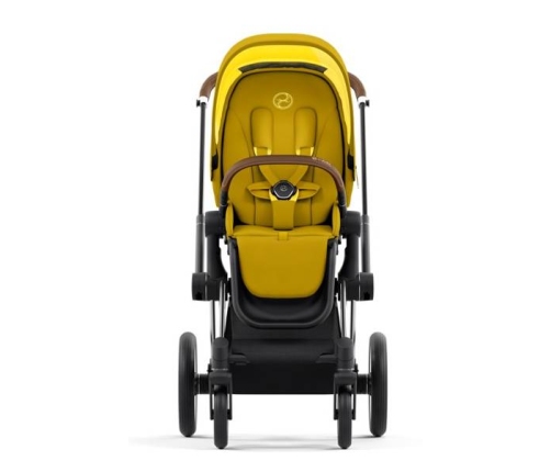 Cybex e-Priam Mustard Yellow Chrome brown frame Прогулочная Коляска