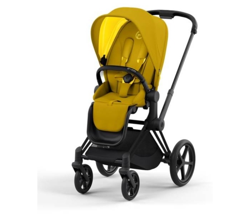 Cybex e-Priam Mustard Yellow Matt black frame Bērnu Ratiņi 4in1