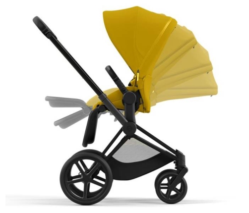 Cybex e-Priam Mustard Yellow Matt black frame Bērnu Ratiņi 4in1