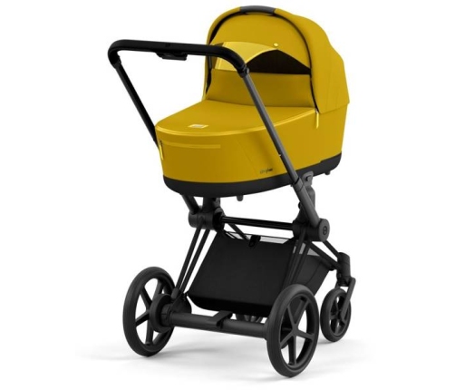 Cybex e-Priam Mustard Yellow Matt black frame Коляска с Люлькой