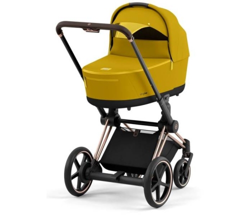 Cybex e-Priam Mustard Yellow Rosegold frame Детская Коляска 4 в 1