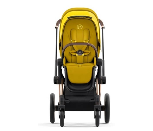 Cybex e-Priam Mustard Yellow Rosegold frame Pastaigu Ratiņi