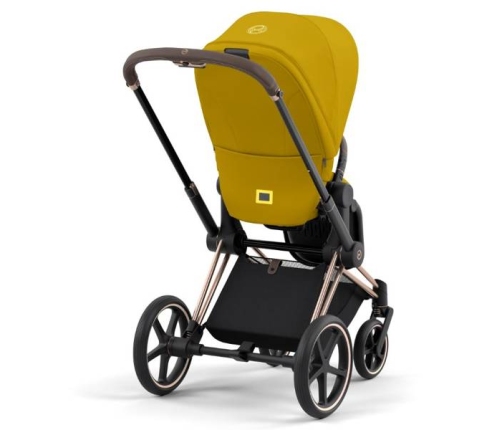 Cybex e-Priam Mustard Yellow Rosegold frame Pastaigu Ratiņi