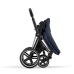 Cybex e-Priam Nautical Blue Chrome black frame Pastaigu Ratiņi