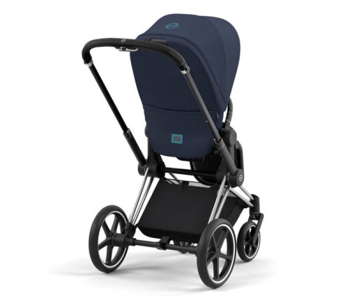 Cybex e-Priam Nautical Blue Chrome black frame Pastaigu Ratiņi