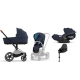 Cybex e-Priam Nautical Blue Chrome brown frame Bērnu Ratiņi 4in1