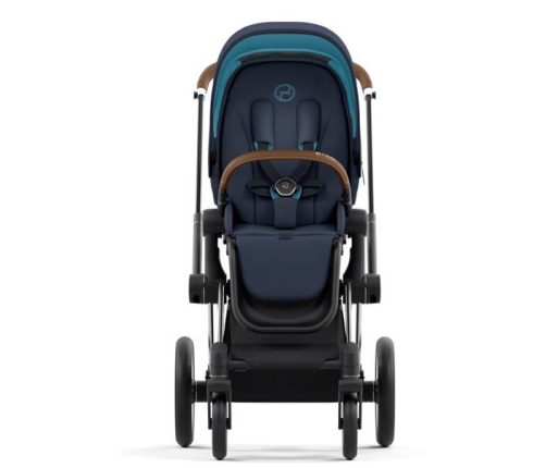 Cybex e-Priam Nautical Blue Chrome brown frame Прогулочная Коляска