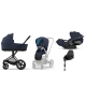 Cybex e-Priam Nautical Blue Matt black frame Bērnu Ratiņi 4in1