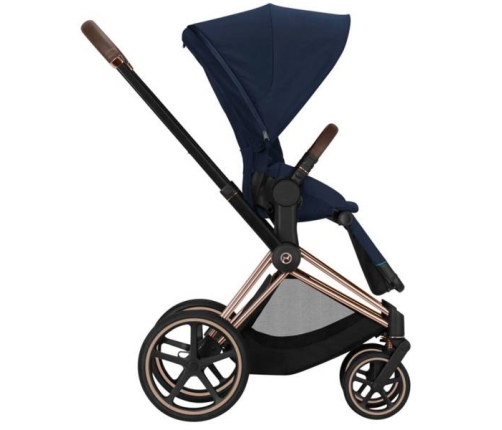 Cybex e-Priam Nautical Blue Rosegold frame Bērnu Ratiņi 4in1