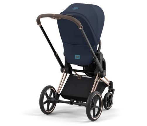 Cybex e-Priam Nautical Blue Rosegold frame Pastaigu Ratiņi