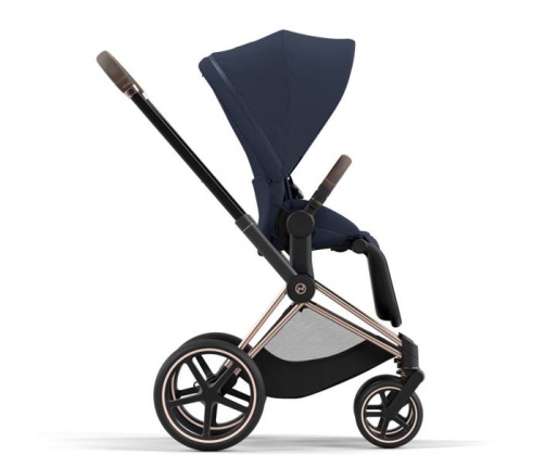 Cybex e-Priam Nautical Blue Rosegold frame Pastaigu Ratiņi