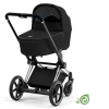 Cybex e-Priam Onyx Black Conscious Eco Chrome black frame Коляска с Люлькой