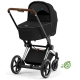 Cybex e-Priam Onyx Black Conscious Eco Chrome brown frame Kulbu Rati