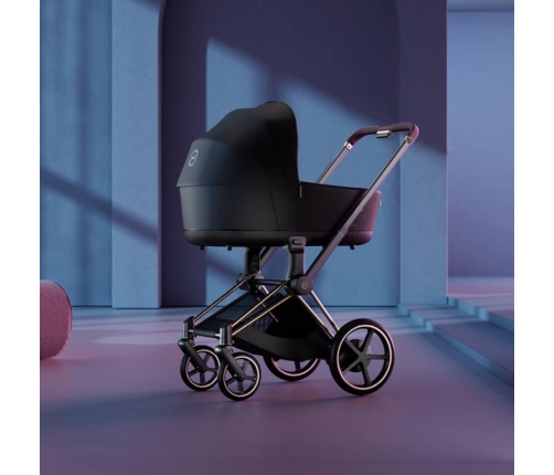 Cybex e-Priam Onyx Black Conscious Eco Rosegold frame Коляска с Люлькой