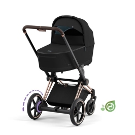 Cybex e-Priam Onyx Black Conscious Eco Rosegold frame Коляска с Люлькой