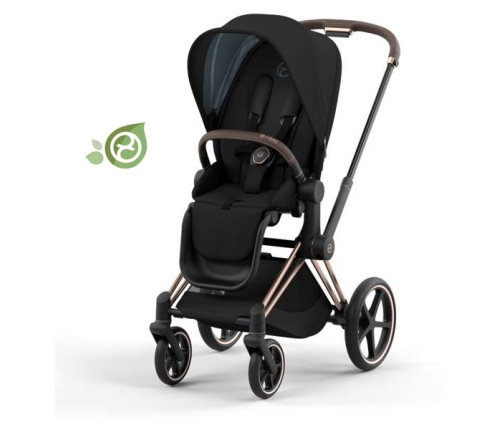 Cybex e-Priam Onyx Black Eco/ Conscious Rosegold frame Прогулочная Коляска