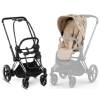 Cybex e-Priam Pale Blush Simply Flowers Chrome black frame Pastaigu Ratiņi