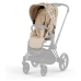 Cybex e-Priam Pale Blush Simply Flowers Chrome brown frame Прогулочная Коляска