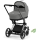 Cybex e-Priam Pearl Grey Conscious Eco Chrome black frame Коляска с Люлькой