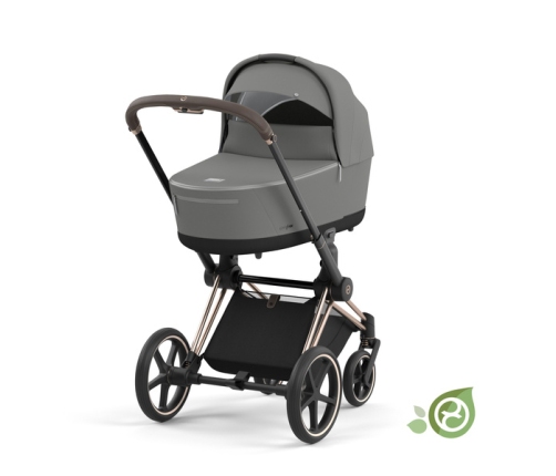 Cybex e-Priam Pearl Grey Conscious Eco Rosegold frame Kulbu Rati