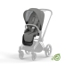 Cybex e-Priam Pearl Grey Eco/ Conscious Chrome black frame Pastaigu Ratiņi