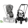 Cybex e-Priam Pearl Grey Eco/ Conscious Matt black frame Pastaigu Ratiņi