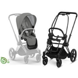 Cybex e-Priam Pearl Grey Eco/ Conscious Matt black frame Прогулочная Коляска