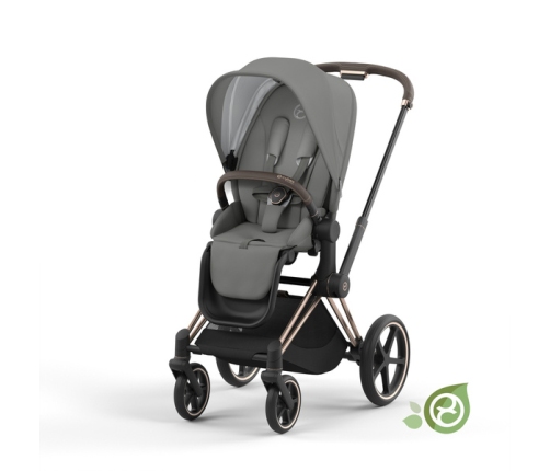 Cybex e-Priam Pearl Grey Eco/ Conscious Rosegold frame Прогулочная Коляска