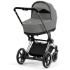 Cybex e-Priam Soho Grey Chrome black frame Коляска с Люлькой