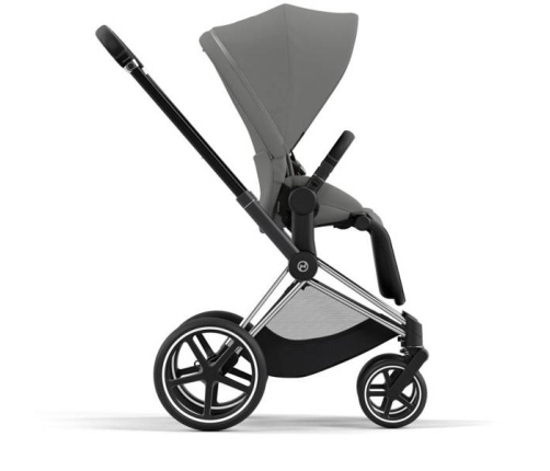 Cybex e-Priam Soho Grey Chrome black frame Pastaigu Ratiņi