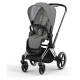 Cybex e-Priam Soho Grey Chrome black frame Pastaigu Ratiņi