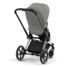 Cybex e-Priam Soho Grey Chrome black frame Pastaigu Ratiņi