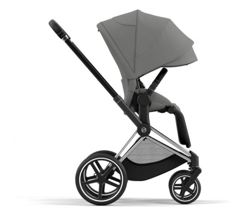 Cybex e-Priam Soho Grey Chrome black frame Pastaigu Ratiņi