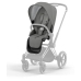 Cybex e-Priam Soho Grey Chrome black frame Pastaigu Ratiņi