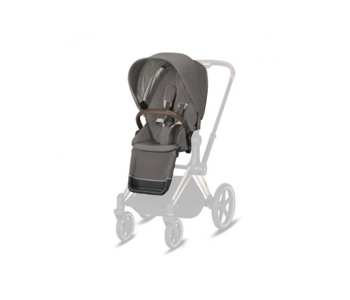 Cybex e-Priam Soho Grey Chrome brown frame Детская Коляска 2 в 1