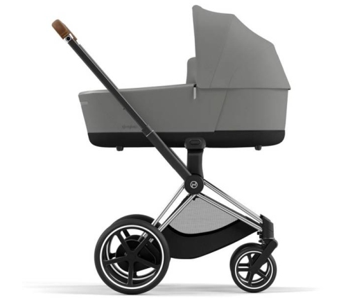 Cybex e-Priam Soho Grey Chrome brown frame Коляска с Люлькой