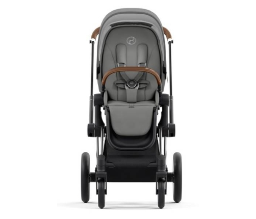 Cybex e-Priam Soho Grey Chrome brown frame Прогулочная Коляска