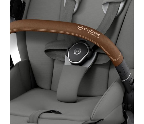 Cybex e-Priam Soho Grey Chrome brown frame Прогулочная Коляска