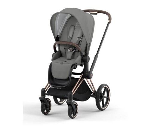 Cybex e-Priam Soho Grey Rosegold frame Pastaigu Ratiņi