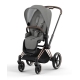 Cybex e-Priam Soho Grey Rosegold frame Pastaigu Ratiņi