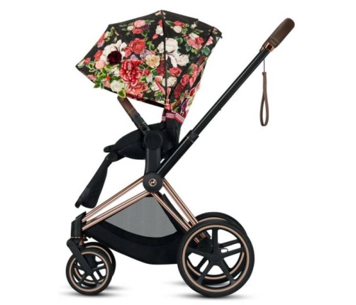 Cybex e-Priam Spring Blossom Dark Rosegold frame Прогулочная Коляска