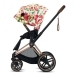 Cybex e-Priam Spring Blossom Light Chrome black frame Pastaigu Ratiņi