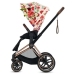 Cybex e-Priam Spring Blossom Light Chrome black frame Pastaigu Ratiņi