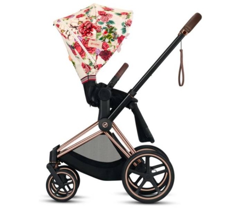 Cybex e-Priam Spring Blossom Light Chrome black frame Pastaigu Ratiņi