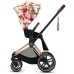 Cybex e-Priam Spring Blossom Light Chrome black frame Pastaigu Ratiņi