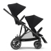 Cybex Gazelle S Deep Black + Aton M I-Size Коляска для двойняшек