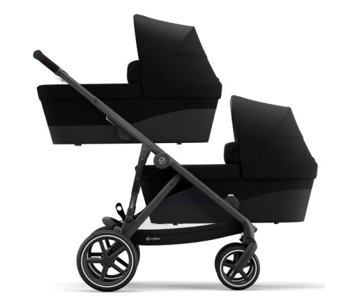 Cybex Gazelle S Deep Black + Aton M I-Size Dvīņu Ratiņi